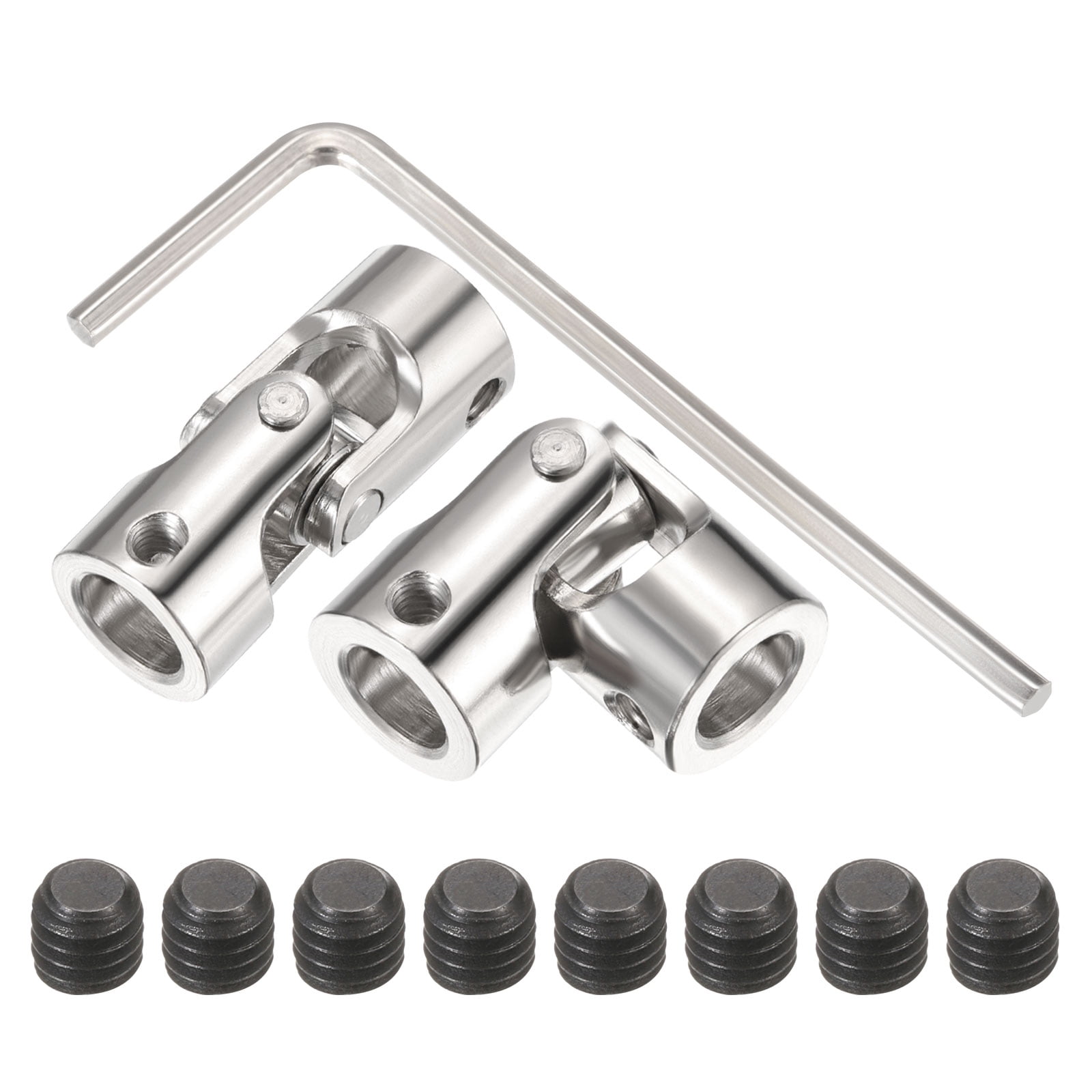 Sourcing Map Swivel Universal Joint Shaft Coupling 5 Mm To 8 Mm Internal Diameter L35 X D14 With Screws And Wrench For RC Model - View #6