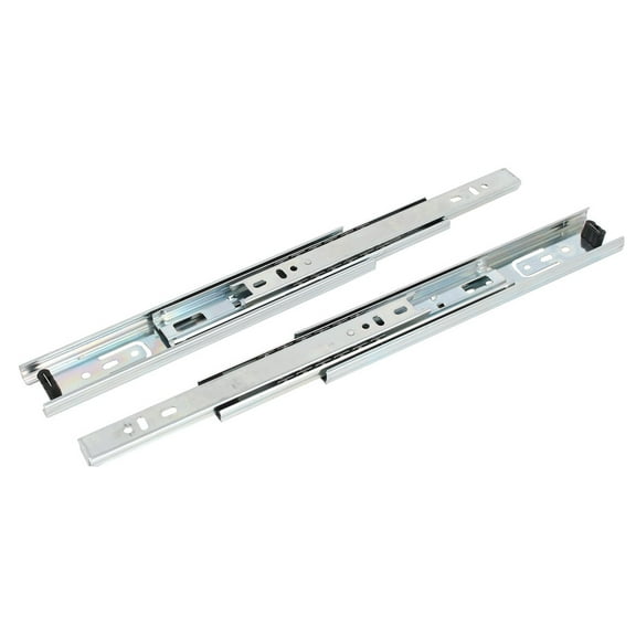 Uxcell 2Pcs 9" 3-fold Full Extension Ball Bearing Smooth Slide Rails Drawer Slides