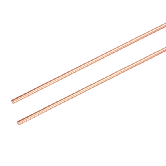 Uxcell 2Pcs 99.99% Pure Copper Round Rod, 1mm / 0.04" Dia 10.2" Length Bare Copper cu Metal Rod Lathe Bar Stock for DIY Metal Craft Hobbies Gardening Industry Decoration