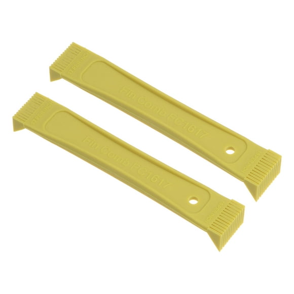 Uxcell 2Pcs Air Conditioner Fin Comb Straightener AC Plastic Condenser Radiator Cleaner Repair Brush Coil Cleaner,Yellow