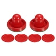 thumbnail image 1 of Uxcell 2Pcs Air Hockey Pusher 75mm with Pad and 4Pcs Air Hockey Pucks Handles Paddles Replacement Accessory, 1 of 6