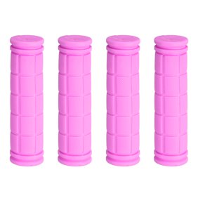 Uxcell 4pcs Bike Handlebar Grips Non-Slip Rubber Mushroom Grip Fit 7/8" Bars, Pink