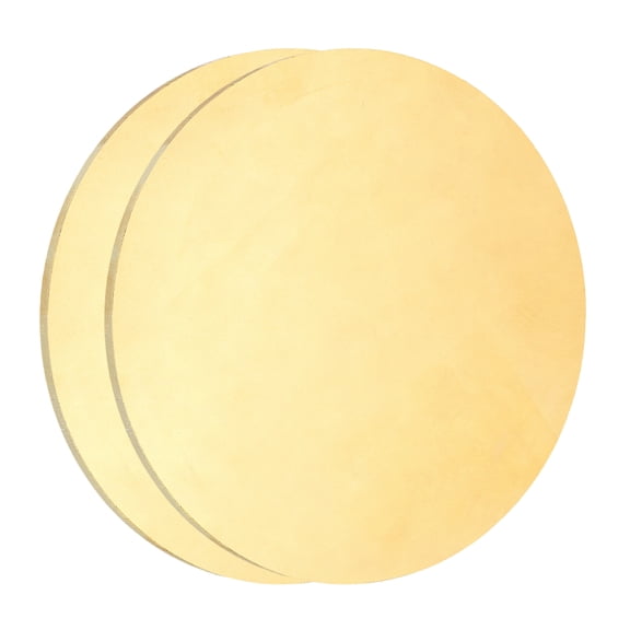 Uxcell 2Pcs Brass Round Plate, 0.04"(1mm) Thick 3.15"(80mm) Dia H65 Brass Round Disc Blank Round Metal Sheet Copper Circle Disc for Metal Stamping DIY Crafts