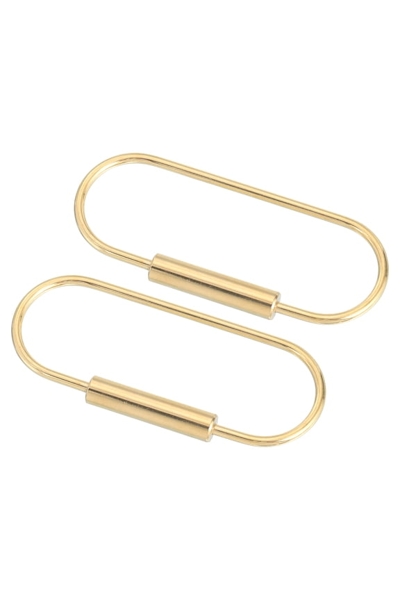 2Pcs Brass Screw Lock Keychain, Car Key Organizer, Cylindrical U