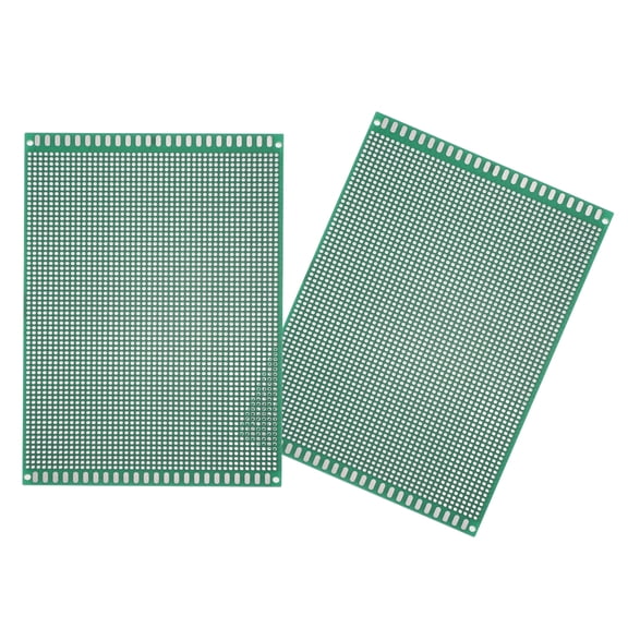 Uxcell 2Pcs Breadboard Solderable 180mm x 120mm Green Circuit PCB Board Double Sided Tin-Plated PCB Prototype Board for Electronics Prototyping, DIY Circuits Projects