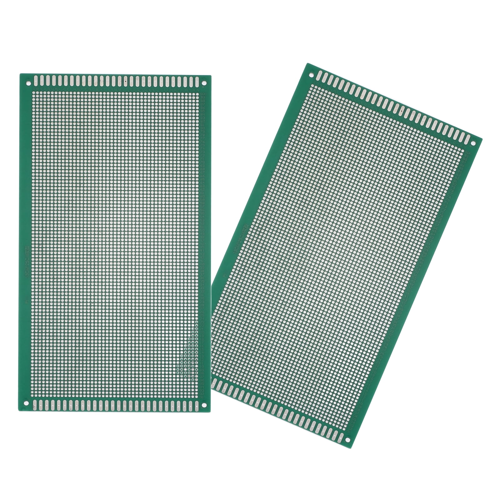 Uxcell 2Pcs Breadboard Solderable 250mm x 130mm Green Circuit PCB Board Double Sided Tin-Plated PCB Prototype Board for Electronics Prototyping, DIY Circuits Projects