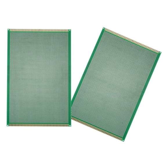 Uxcell 2Pcs Breadboard Solderable 300mm x 180mm Green Circuit PCB Board Double Sided Tin-Plated PCB Prototype Board for Electronics Prototyping, DIY Circuits Projects