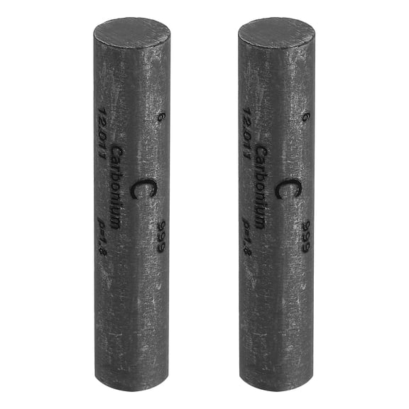 Uxcell 2Pcs Carbon Cube, 0.4x2" C Density Stick High Density Element Rod Unique Metal Cube Periodic Table of Elements Collections Lab Experiment Teacher Scientific Classes, Square