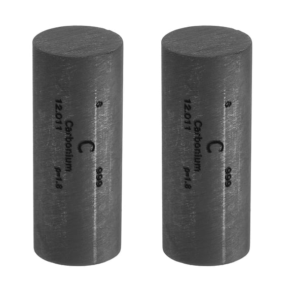 Uxcell 2Pcs Carbon Cube, 0.8x2" C Density Stick High Density Element Rod Unique Metal Cube Periodic Table of Elements Collections Lab Experiment Teacher Scientific Classes, Square