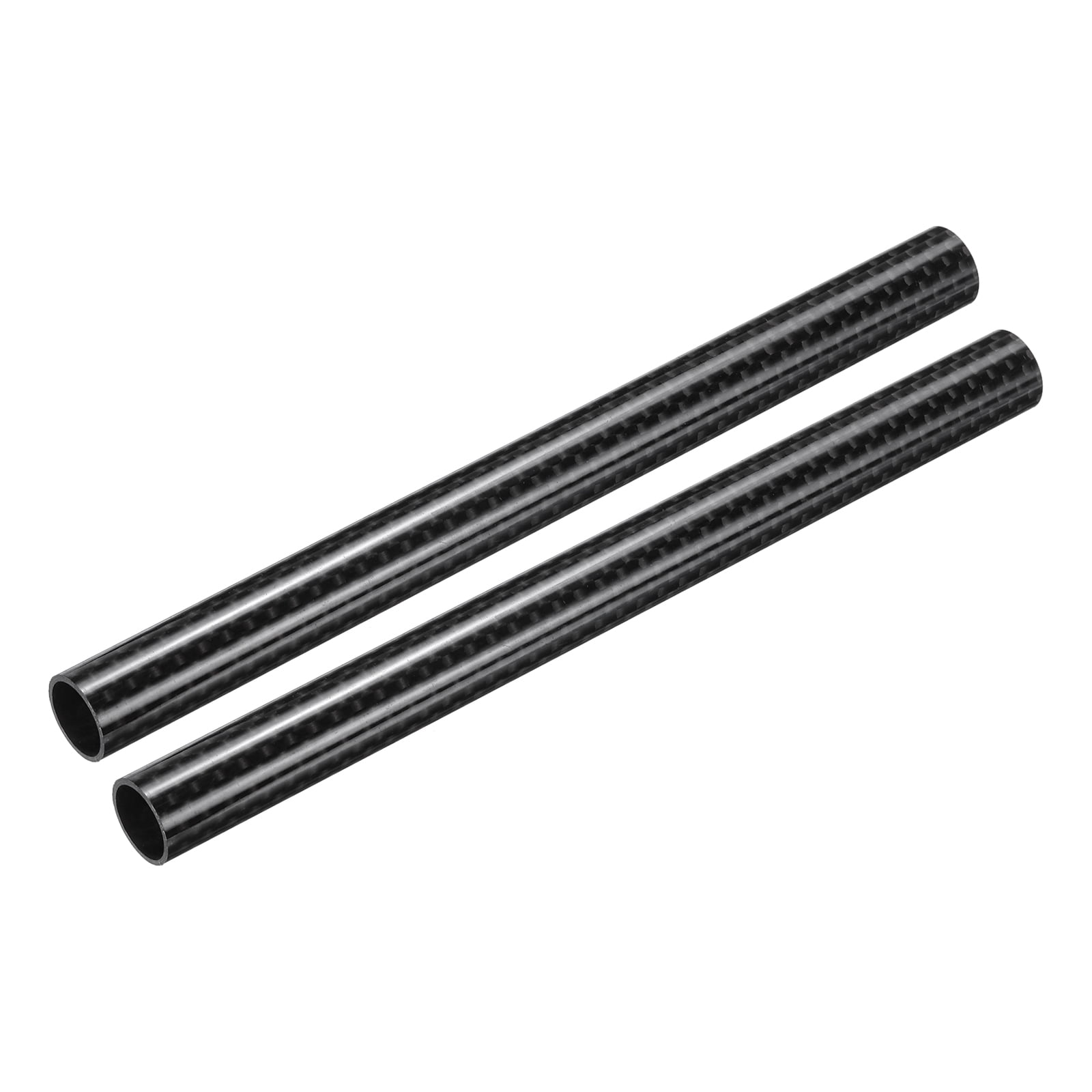 Uxcell 2Pcs Carbon Fiber Tubes 12 x 14 x 170mm Glossy Surface Rod 3K ...