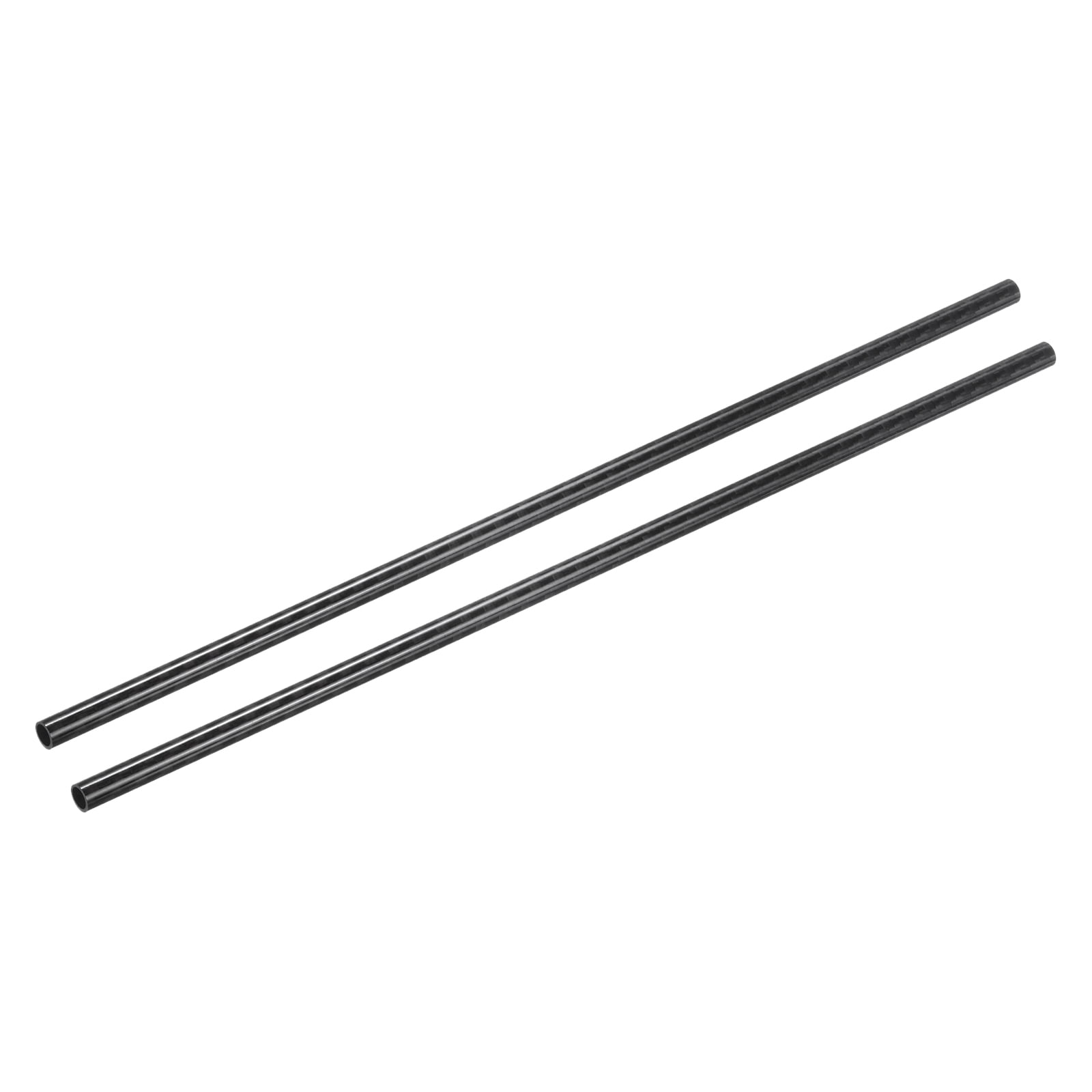 2 Tubes Fibre Carbone 10x12x330mm Tissage Sergé Brillant - QUARKZMAN Pour RC Drone Avion