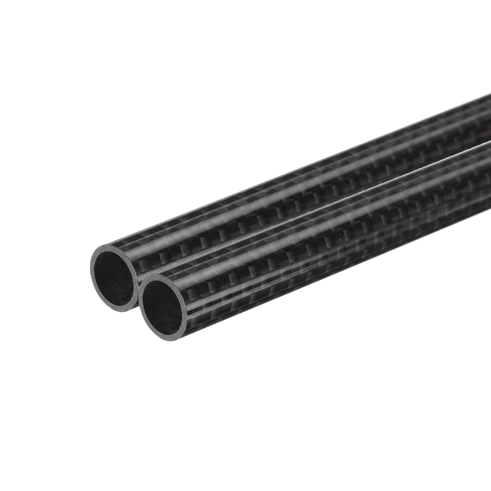 Tubes Fibre De Carbone 8x10x420 Mm - 2 Pièces, Tissage Sergé Brillant, Pour Drones RC, Modélisme, Bricolage