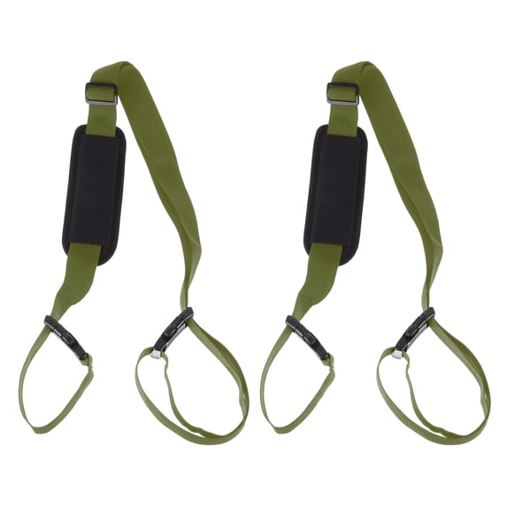 Uxcell 2Pcs Carrying Beach Chair Straps Adjustable Beach Chair Straps Dark Green