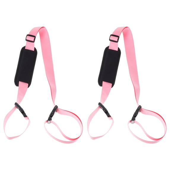 Uxcell 2Pcs Carrying Beach Chair Straps Adjustable Beach Chair Straps Pink