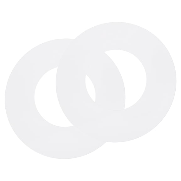 Uxcell 2Pcs Ceiling Medallion Can Converter for 5"/6" Recessed Can Light, Steel Flat Goof Trim Ring Downlight Hole Cover Plate for Chandelier Pendant Ceiling Lamp Decorative, Matte White