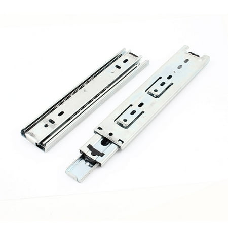 Uxcell 2Pcs Closet Drawer Full Extend Ball Bearing Telescopic Slides Rails 20cm Length