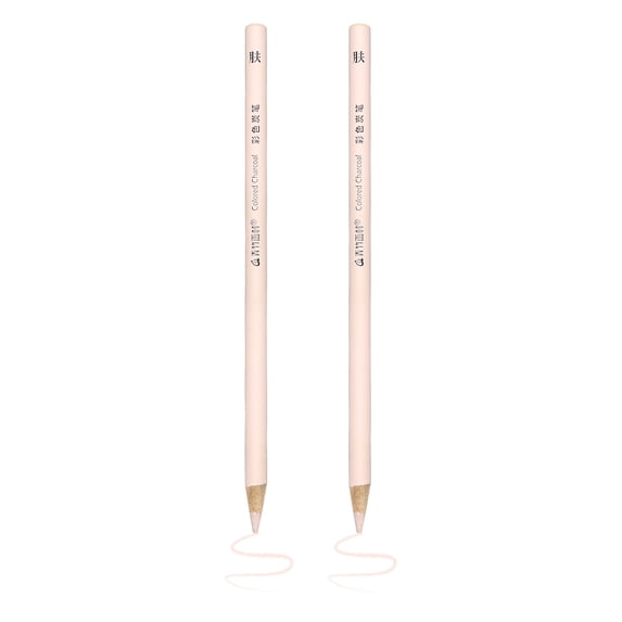 Uxcell 2Pcs Color Drawing Pencils for Sketching, Sketch Colored Pencils Graphite Drawing Pencil Art Supplies for Coloring Books Painting Writing Artists Beginners, Beige