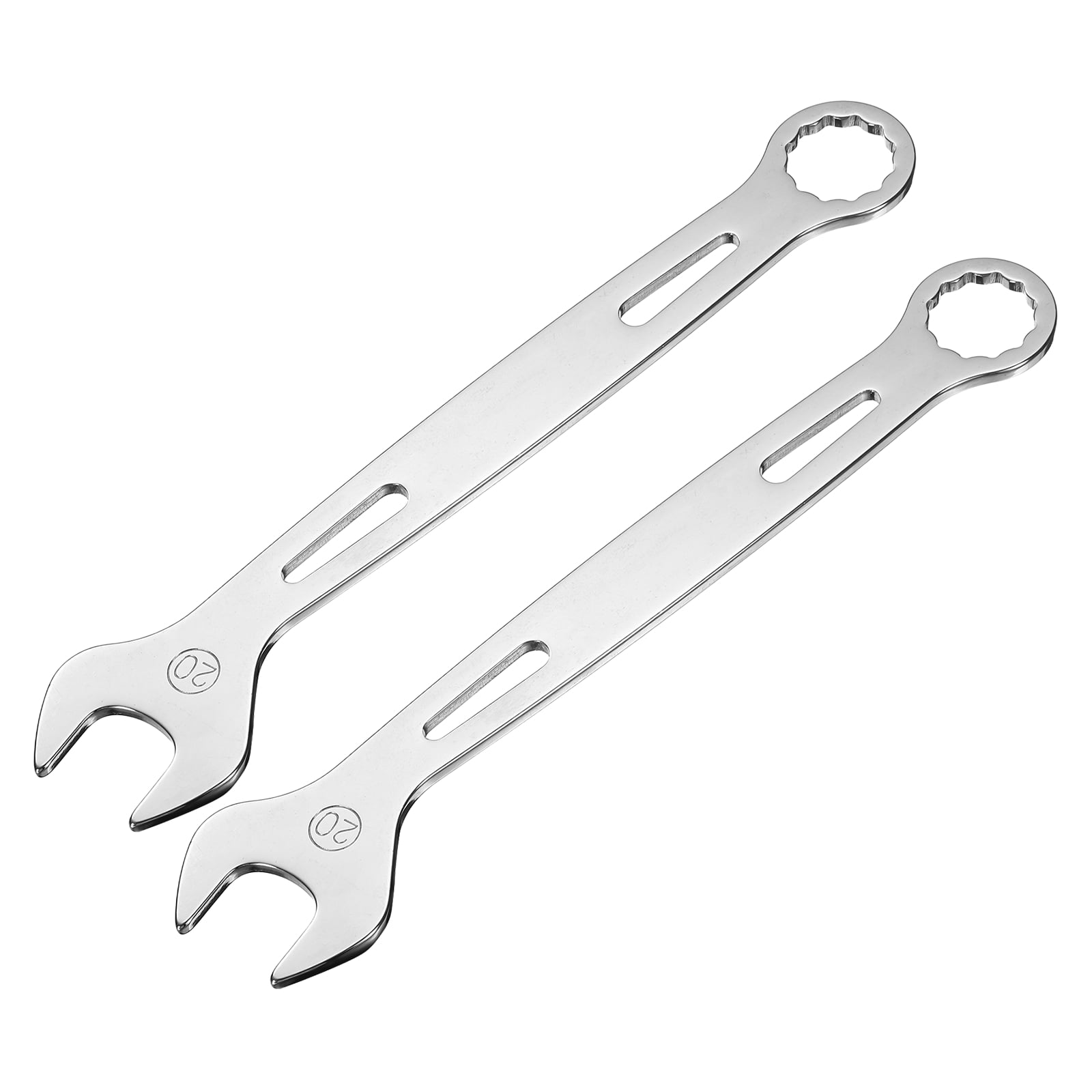 Uxcell 2Pcs Combination Wrench 20mm Metric Super Thin 12-Point Box and ...