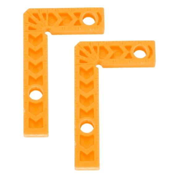 Uxcell 2Pcs Corner Clamp 90 Degree 3" Right Angle Clamp for Woodworking, Aluminum Alloy Positioning Square Tool for Picture Frame Box Cabinets Drawers, Yellow