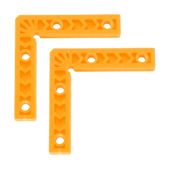 Uxcell 2Pcs Corner Clamp 90 Degree 4" Right Angle Clamp for Woodworking, Aluminum Alloy Positioning Square Tool for Picture Frame Box Cabinets Drawers, Yellow