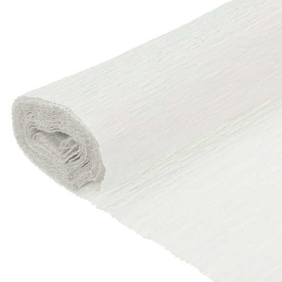 Uxcell 2Pcs Crepe Paper, 7.9ft Long 20 Inch Wide White Crepe Paper Roll