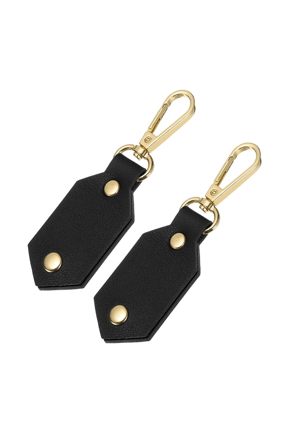 2Pcs Custom Picture Keychain with Leather 11.2cm x 3.5cm Personalized Photo Key Chain for Friend Family, Black