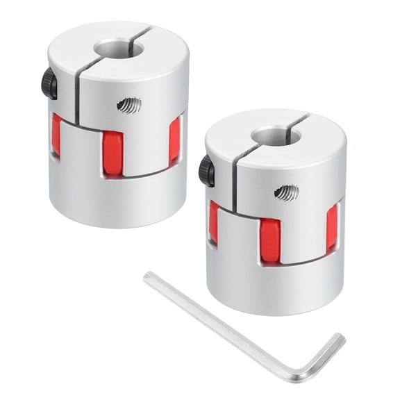 Uxcell 2Pcs D30 L35 10mm to 14mm Flexible Plum Shaft Coupling Connector Spider Coupler