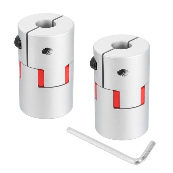 Uxcell 2Pcs D40 L66 14mm to 19mm Flexible Plum Shaft Coupling Connector Spider Coupler
