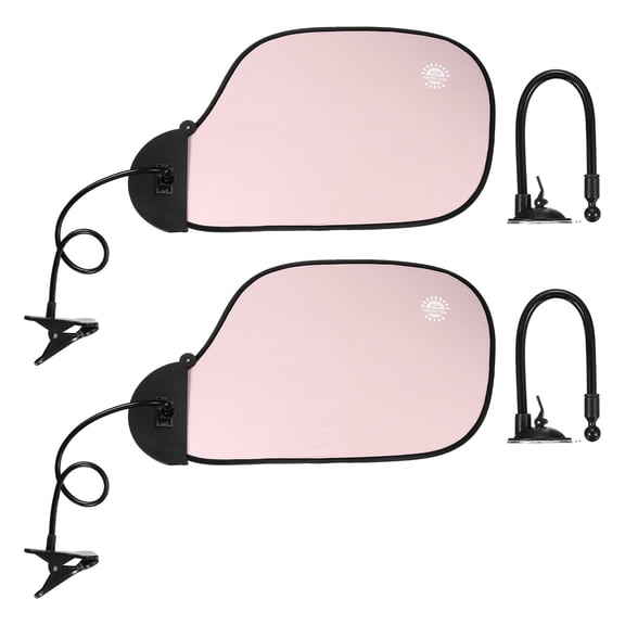 Uxcell 2Pcs Desk Shade, 22.8" Adjustable Cubicle Shade with Suction Cup and Clip Portable Foldable Cubicle Light Shield for Block Overhead Light Privacy Glare Reduction, Pink
