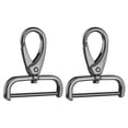 thumbnail image 1 of Uxcell 2Pcs Detachable Snap Hook Swivel Clasp 1 1/2" D Ring with Swivel Lobster Claw Clasps Hook for Purse Gunmetal, 1 of 7
