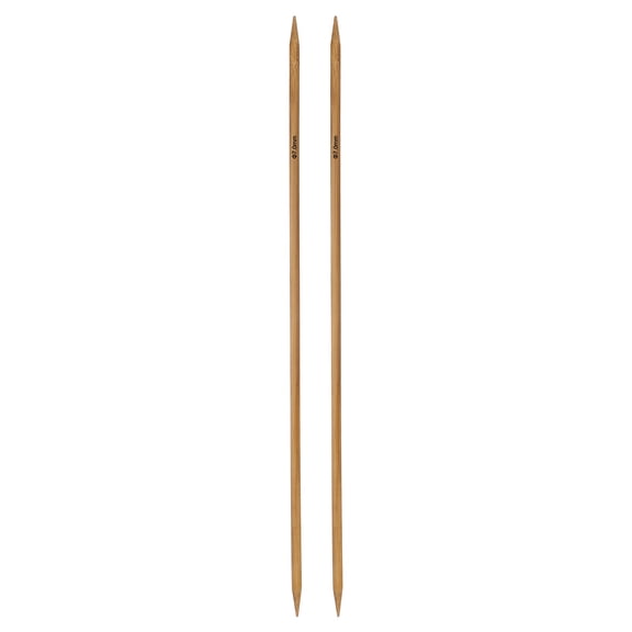 Uxcell 2Pcs Double Pointed Knitting Needles Size US 10.75 (7mm) 16" Long Carbonized Bamboo Straight Knitting Needles for Beginners Handmade Creative DIY Craft Yarn Projects