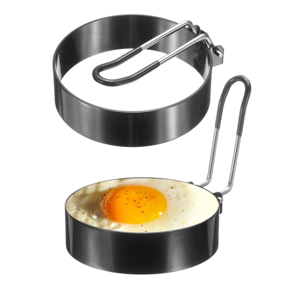 Uxcell 2Pcs Egg Rings 3" Stainless Steel Nonstick Cooking Ring for Griddle Frying Eggs Sandwich Breakfast