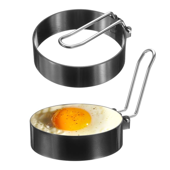 Uxcell 2Pcs Egg Rings 3" Stainless Steel Nonstick Cooking Ring for Griddle Frying Eggs Sandwich Breakfast