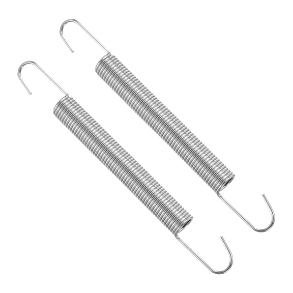 Uxcell 2Pcs Extension Spring, Stainless Steel Small Springs with Dual Hook Mechanical Compression Spring for Home Furniture Repair 1.2mm Wire Dia x 10mm OD x 115mm Length