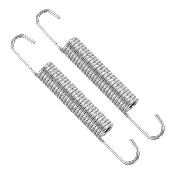 Uxcell 2Pcs Extension Spring, Stainless Steel Small Springs with Dual Hook Mechanical Compression Spring for Home Furniture Repair 1.5mm Wire Dia x 9mm OD x 78mm Length