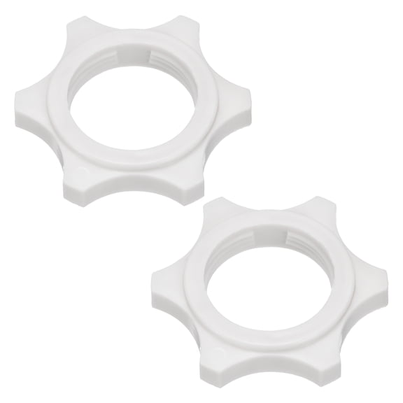 Uxcell 2Pcs Fan Fixing Nut (M32) - Hexagonal Nut Fixed Lock Screw Fittings Repair Part Universal Plastic Blades Fixing Parts Replacement for Electric Repair, White