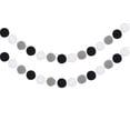 thumbnail image 1 of Uxcell 2Pcs Felt Ball Garland Black White Gray Pom Pom Garland Handing Balls 8.2 Feet Long 24 Balls for Christmas, 1 of 6