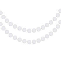Uxcell 2Pcs Felt Ball Garland White Pom Pom Garland Handing Balls 8.2 Feet Long 24 Balls for Christmas