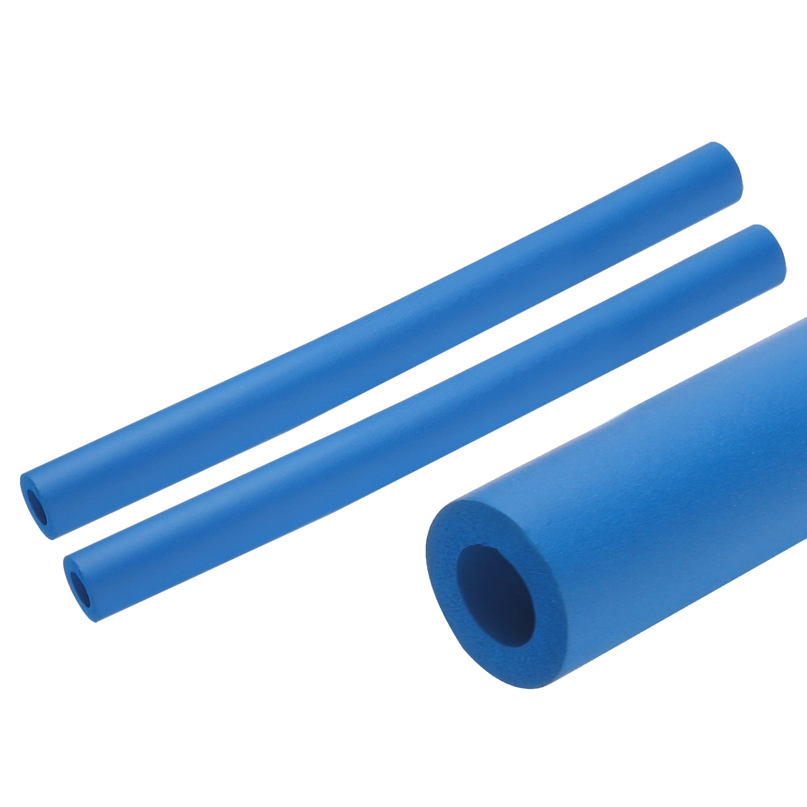 Uxcell 2Pcs Foam Tubing for Handle Grip Support, Pipe Insulation, 1/2 inch(12mm) ID 22mm OD 0.25m(0.8ft) Length Blue