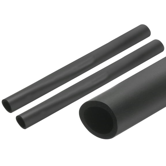 Uxcell 2Pcs Foam Tubing for Handle Grip Support, Pipe Insulation, 3/4 inch(19mm) ID 25mm OD 0.25m(0.8ft) Length Black