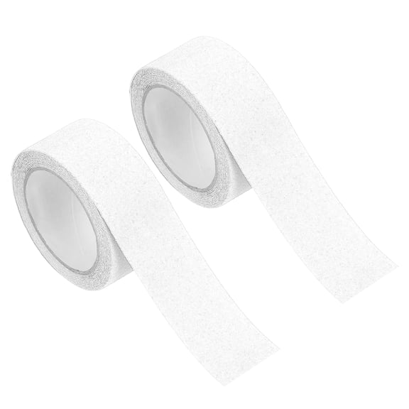 Uxcell 2Pcs Frosted Non-slip Tape - 16.4 ft x 2 Inch, Heavy Duty Anti Slip Grip Safety Non Skid Tread Stair Cases Tape High Adhesion & Waterproof, Suit for - Outdoor/Stairs, White