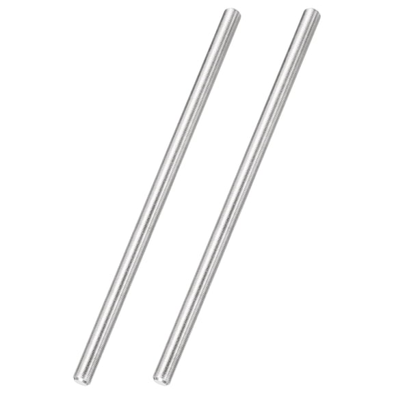 Uxcell 2Pcs Fully Threaded Rod, M12 x 1mm Pitch 304 Stainless Steel Right Hand Fine Threads Studs, 300mm/12 Inch Threaded Screw Rods Fasteners for Anchors Bolts Hangers Clamps U Bolts