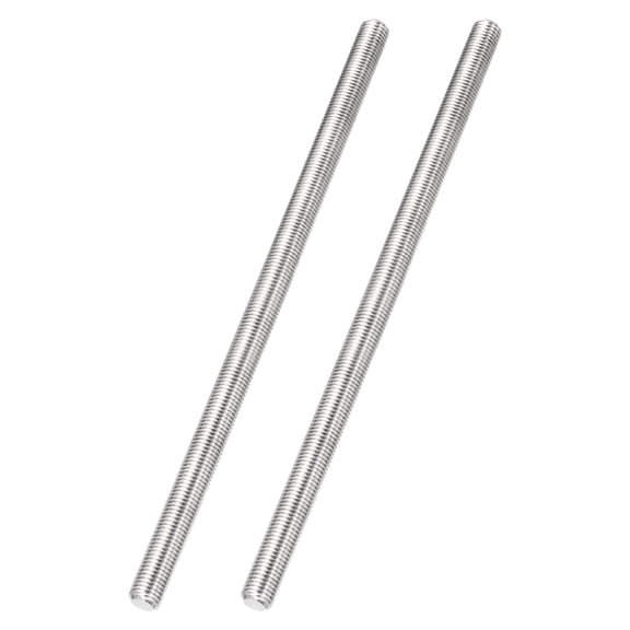 Uxcell 2Pcs Fully Threaded Rod, M8 x 1mm Pitch 304 Stainless Steel Right Hand Fine Threads Studs, 150mm/6" Long Threaded Screw Rods Fasteners for Anchors Bolts Hangers Clamps U Bolts