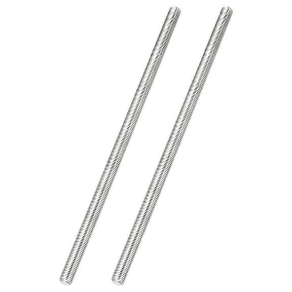 Uxcell 2Pcs Fully Threaded Rod, M8 x 1mm Pitch 304 Stainless Steel Right Hand Fine Threads Studs, 200mm/8" Long Threaded Screw Rods Fasteners for Anchors Bolts Hangers Clamps U Bolts