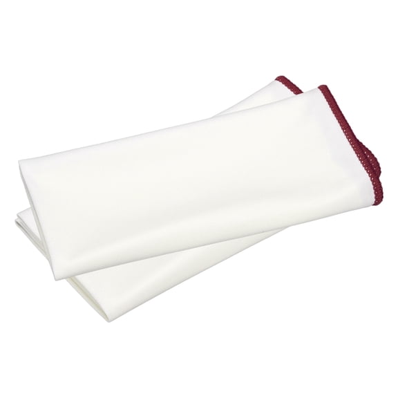 Uxcell 2Pcs Glass Polishing Cloth, 23.6x15.7" Microfiber Cleaning Cloths Lint & Streak Free Quickly Drying Towels for Glassware, Cars, Glasses, Phone Screens, Sunglasses, Red & White