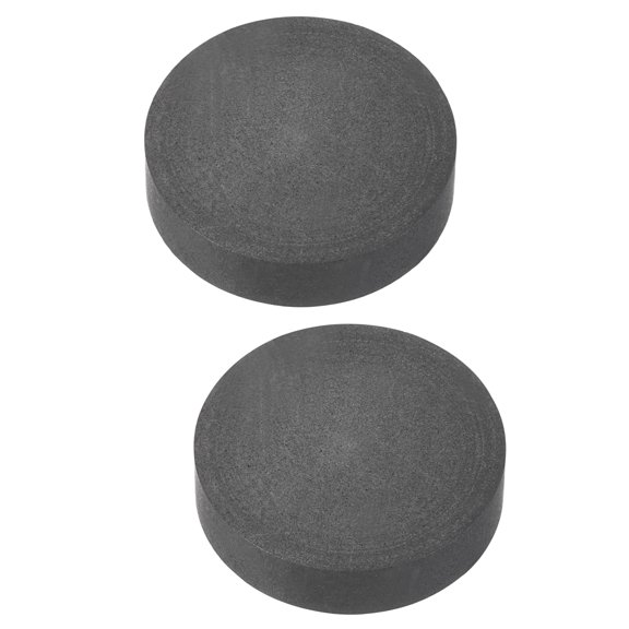 Uxcell 2Pcs Graphite Block 25x6mm(Dia.xT) High Purity Milling Surface, Round EDM Graphite Electrode Plate Board, High Temperature & Corrosion Resistant for Melting Casting, Electrolysis