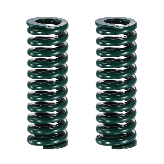 Uxcell 2Pcs Green Compression Spring 1/2" OD 1.5 Length, Alloy Steel Flat Wire, Die Spring Compression for Industrial Moulds Automotive Precision Equipment, 0.0840.097" Coil Wire