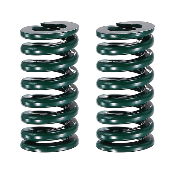 Uxcell 2Pcs Green Compression Spring 1/2" OD 1 Length, Alloy Steel Flat Wire, Die Spring Compression for Industrial Moulds Automotive Precision Equipment, 0.0840.097" Coil Wire