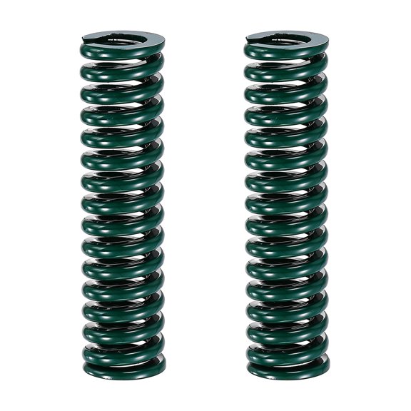 Uxcell 2Pcs Green Compression Spring 1/2" OD 2 Length, Alloy Steel Flat Wire, Die Spring Compression for Industrial Moulds Automotive Precision Equipment, 0.0840.097" Coil Wire