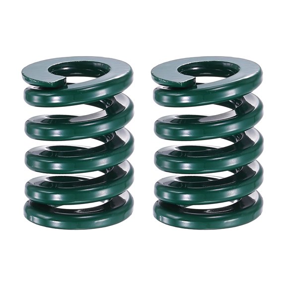 Uxcell 2Pcs Green Compression Spring 3/4" OD 1 Length, Alloy Steel Flat Wire, Die Spring Compression for Industrial Moulds Automotive Precision Equipment, 0.1350.165" Coil Wire